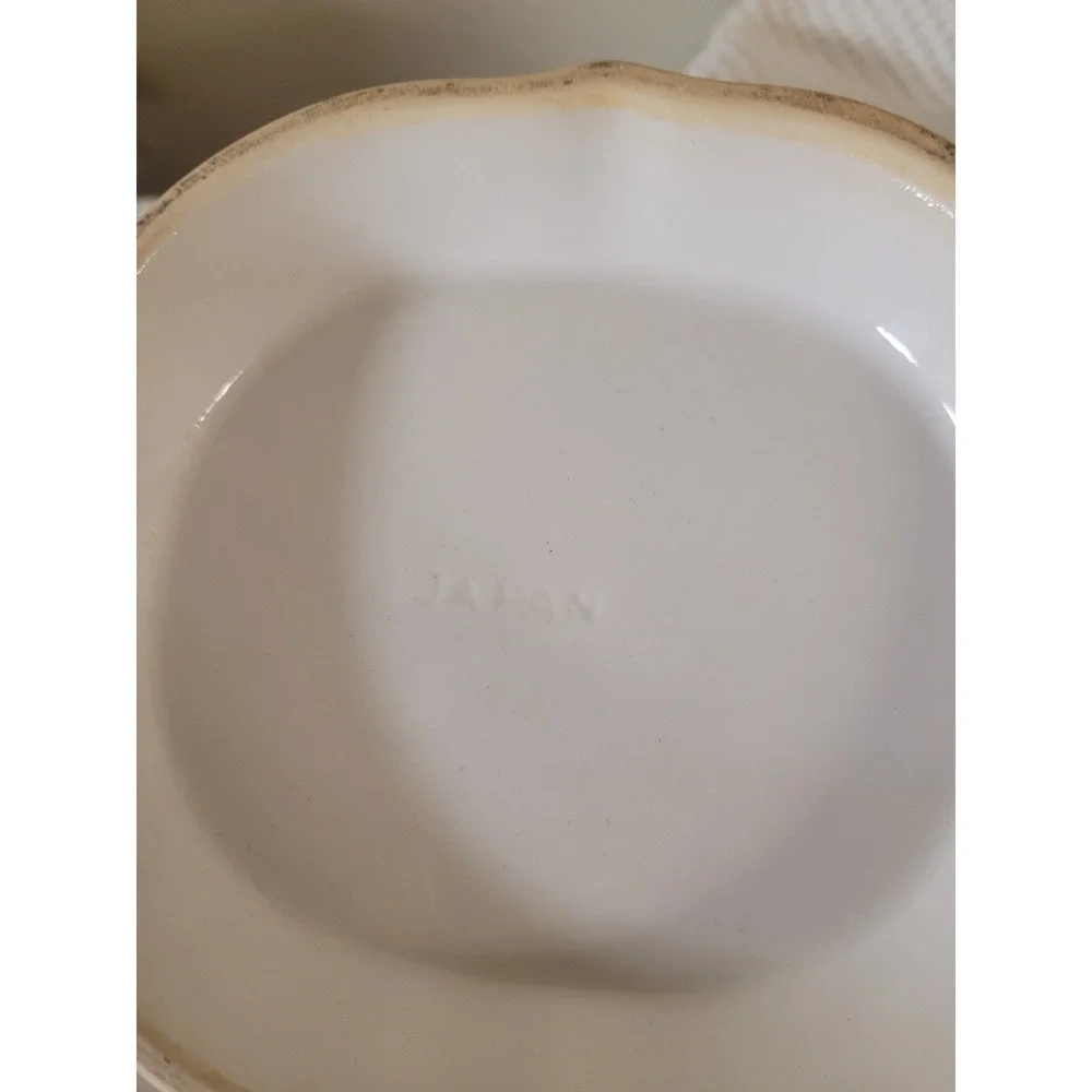 Soup Tureen Ladle Plate Lid Vintage Floral Design 70s Collectable 4‎ Piece Japan